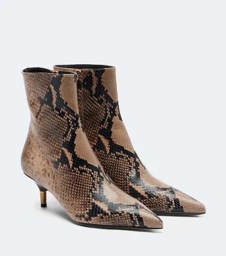 Bella snake-effect leather ankle boots - Khaite - Modalova