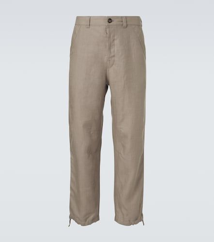 Pantalones rectos de lino - Brunello Cucinelli - Modalova
