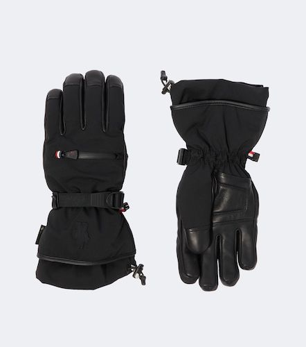 Leather-trimmed ski gloves - Moncler Grenoble - Modalova