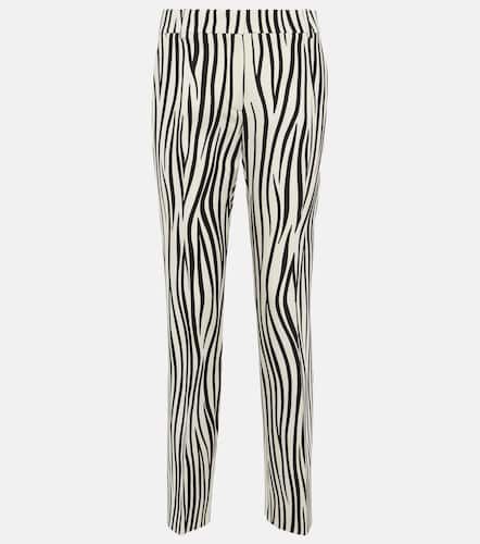 Zebra-print wool-blend pants - Valentino - Modalova