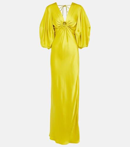 Deep V-neck satin maxi dress - Stella McCartney - Modalova