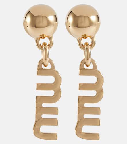 Miu Miu Logo drop earrings - Miu Miu - Modalova