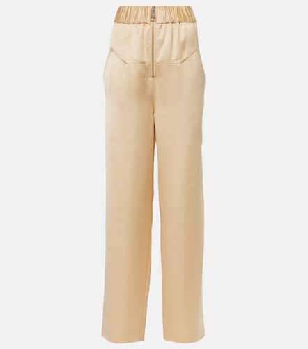 Felton high-rise satin wide-leg pants - Khaite - Modalova