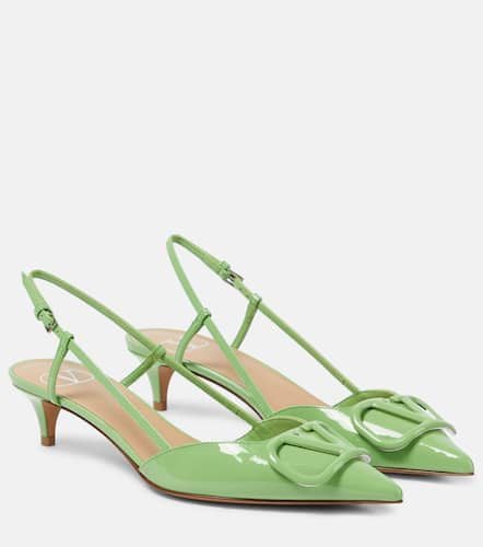 VLogo Signature 40 patent leather slingback pumps - Valentino Garavani - Modalova