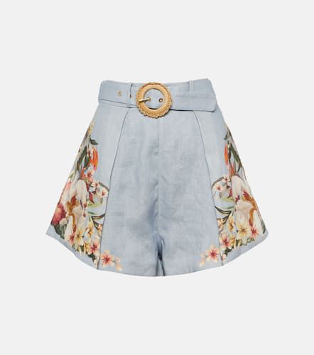 Lexi floral high-rise linen shorts - Zimmermann - Modalova