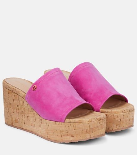 Gianvito Rossi Suede wedge mules - Gianvito Rossi - Modalova