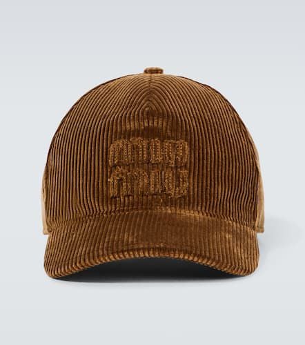Gorra de pana de algodón con logo - Miu Miu - Modalova