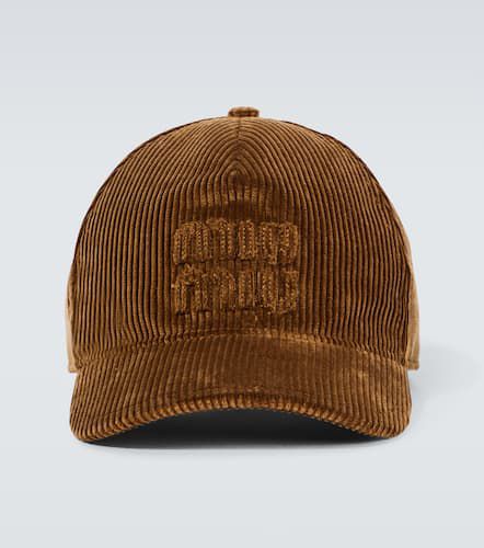 Logo cotton corduroy baseball cap - Miu Miu - Modalova