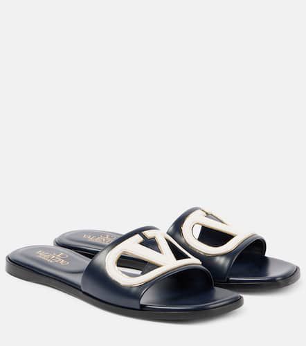 VLogo Signature leather slides - Valentino Garavani - Modalova