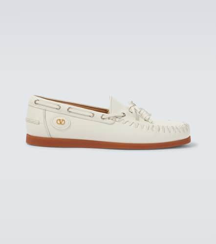 Leather boat shoes - Valentino Garavani - Modalova