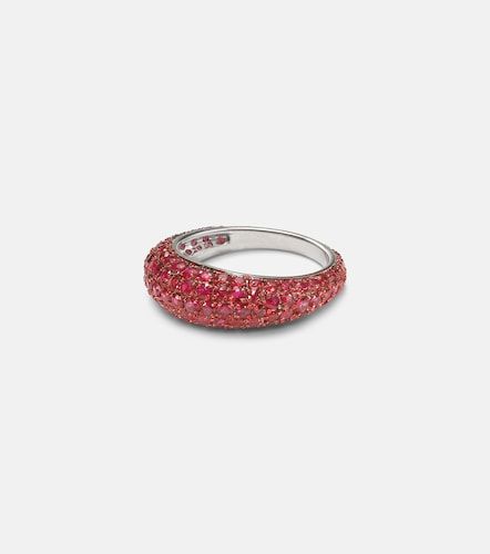 Disco 18kt white gold ring with rubies - Kamyen - Modalova