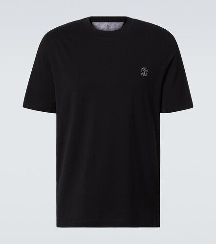 Logo cotton jersey T-shirt - Brunello Cucinelli - Modalova