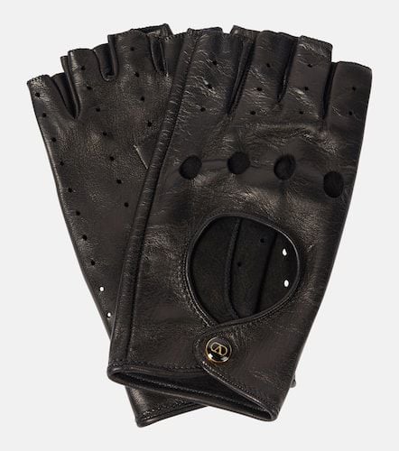 Leather fingerless gloves - Valentino Garavani - Modalova