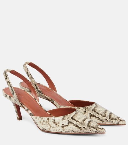 Sofia snake-effect leather slingback pumps - Amina Muaddi - Modalova