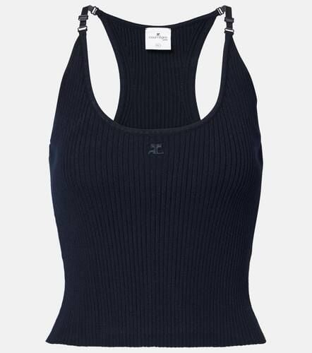 CourrÃ¨ges Logo ribbed-knit tank top - Courreges - Modalova