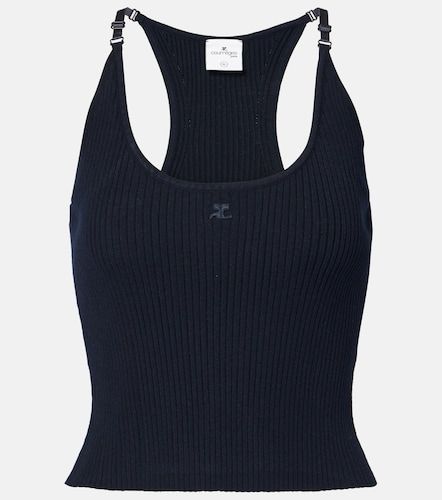 Courreges Logo ribbed-knit tank top - Courreges - Modalova