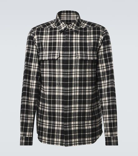 Camicia Temple in cotone a quadri - Rick Owens - Modalova