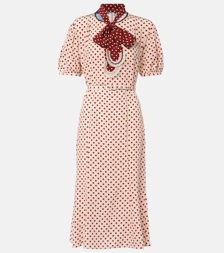 Prada Abito midi in seta a pois - Prada - Modalova