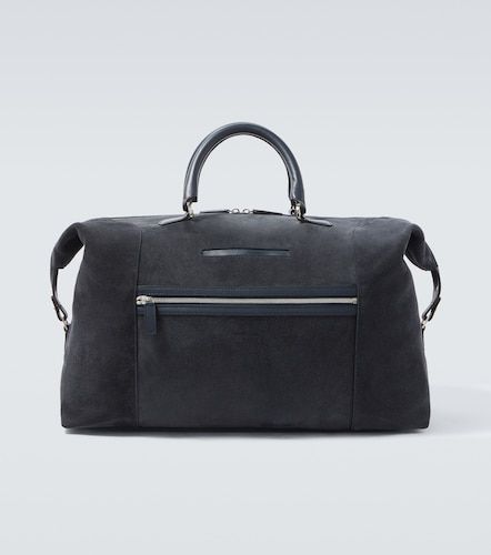 Leather-trimmed suede duffel bag - Kiton - Modalova