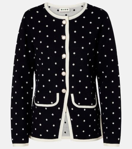 Mirja polka-dot wool-blend cardigan - Rixo - Modalova