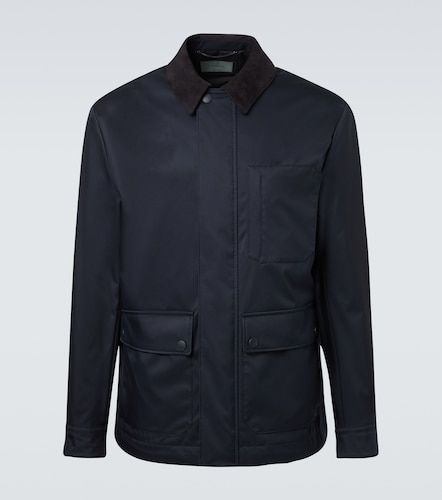 Canali Suede-trimmed blouson jacket - Canali - Modalova