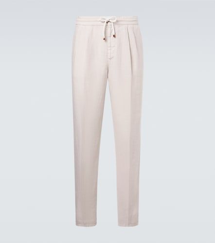Linen tapered pants - Brunello Cucinelli - Modalova
