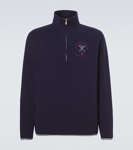Cashmere and cotton-blend half-zip sweatshirt - Brunello Cucinelli - Modalova