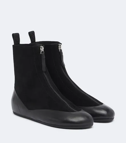 Arcadia leather-trimmed suede ankle boots - Proenza Schouler - Modalova