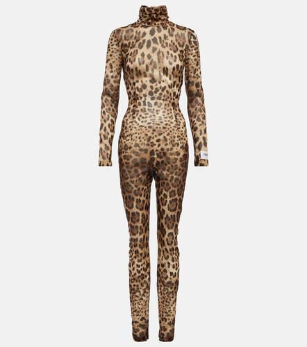 X Kim leopard-print silk-blend jumpsuit - Dolce&Gabbana - Modalova