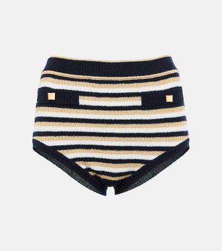 Roman Stud striped wool shorts - Valentino - Modalova