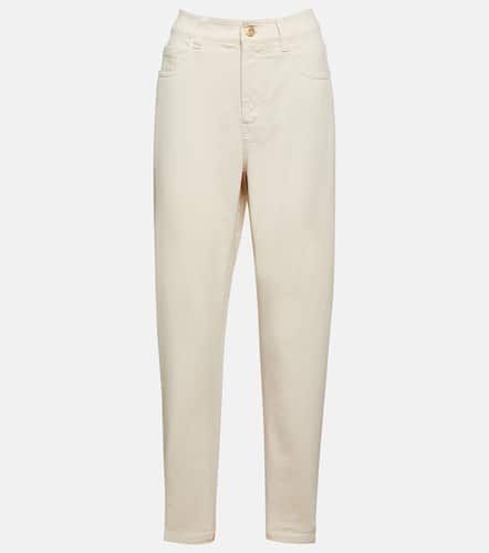 High-rise cotton pants - Brunello Cucinelli - Modalova