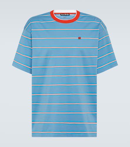 Face striped cotton jersey T-shirt - Acne Studios - Modalova