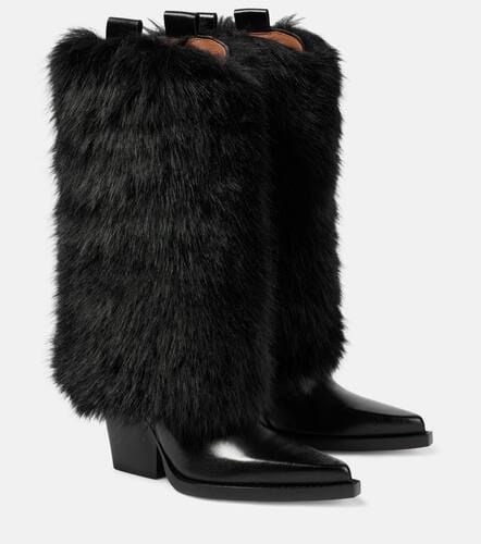 Faux fur knee-high boots - Paris Texas - Modalova