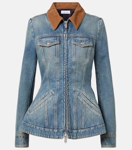 Jeansjacke mit Cord - Alexander McQueen - Modalova