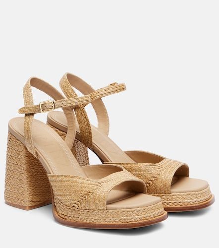 Gracia 95 raffia platform sandals - Souliers Martinez - Modalova