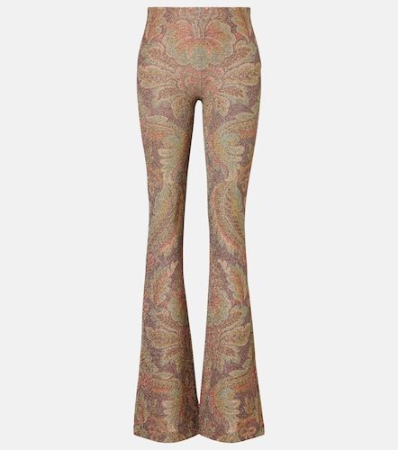 Pantaloni flared in jersey con stampa - Etro - Modalova