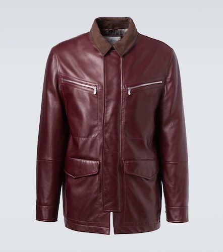 Padded leather jacket - Brunello Cucinelli - Modalova