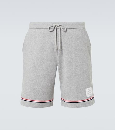 Striped mid-rise cotton shorts - Thom Browne - Modalova