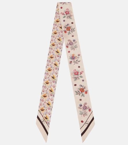 Valentino Floral silk twill scarf - Valentino - Modalova