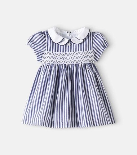 Bebé - vestido en popelín de algodón a rayas - Patachou - Modalova