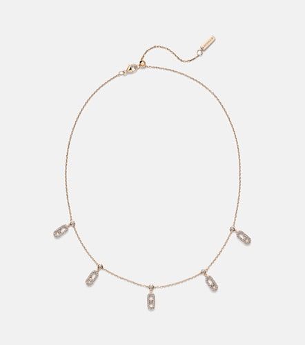 Move Uno 18kt rose choker with diamonds - Messika - Modalova
