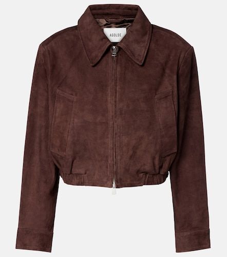 Agolde Nahla cropped suede jacket - Agolde - Modalova