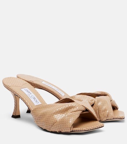 Skye Twist snake-effect leather mules - Jimmy Choo - Modalova