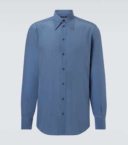 Camicia in crêpe de chine di seta - Dolce&Gabbana - Modalova