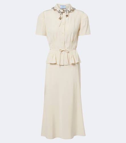 Prada Abito midi in crêpe di seta - Prada - Modalova