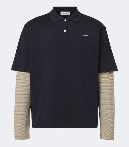Polo de jersey de algodón a capas - Miu Miu - Modalova