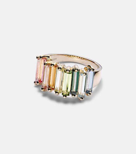 Rainbow 14kt gold ring with topazes - Suzanne Kalan - Modalova