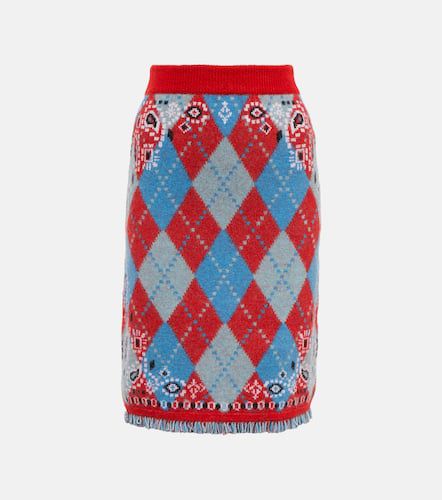 Bandana Argyle wool-blend skirt - Alanui - Modalova