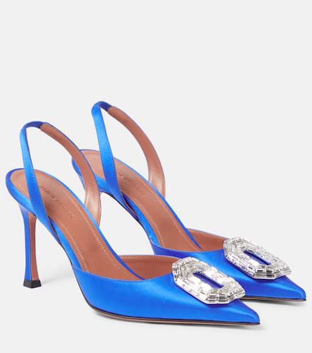 Camelia silk satin slingback pumps - Amina Muaddi - Modalova