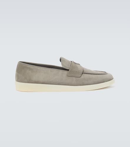 Prada Logo suede loafers - Prada - Modalova